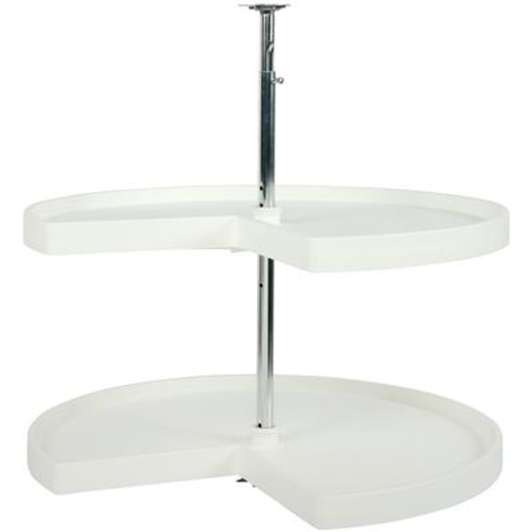 Kidney Shaped 2 Shelf Poly Lazy Susan - 28 Inches Diameter
