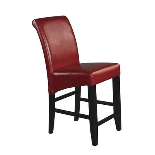 Red Finish 24 inches Parsons Barstool