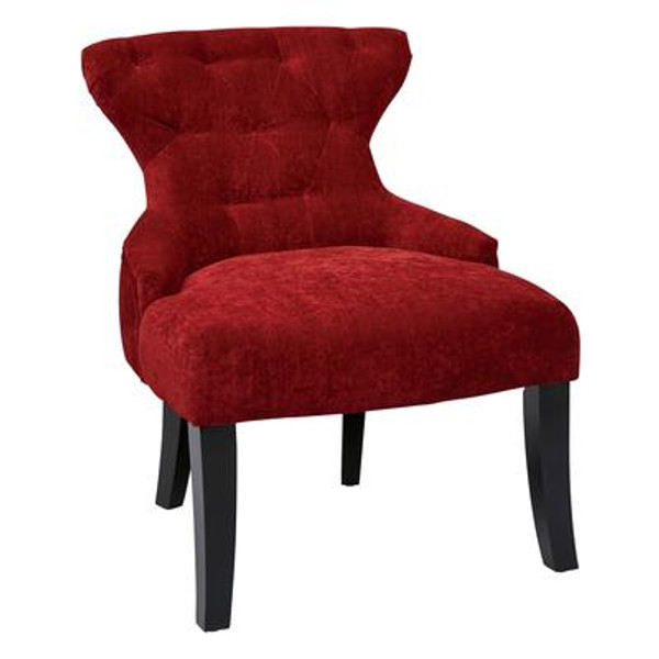 Curves Hour Glass Accent Chair - Vintage Grenadine
