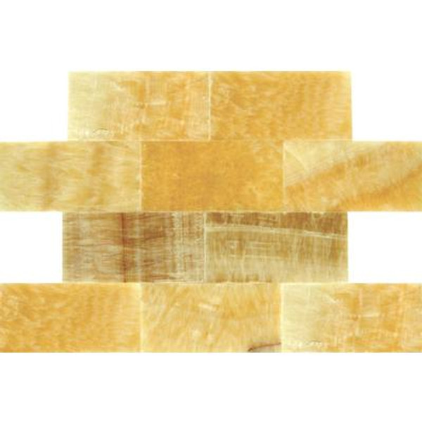 Giallo Crystal 3 in. x 6 in. Polished Onyx Floor & Wall Tile-( (1 Sq. Ft./Case)