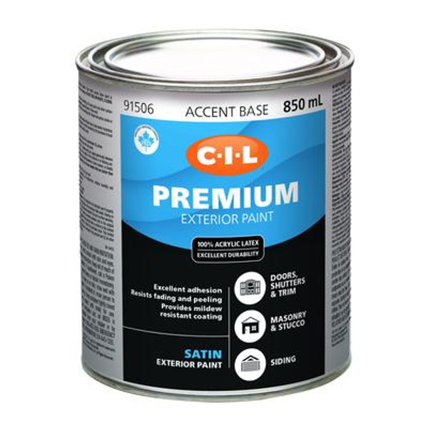 CIL Premium Exterior Satin Accent Base 850 mL