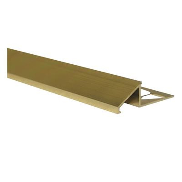 Aluminum Tile Reducer 1/2 Inch(12MM) - 8 Foot - Bright Brass - Pack of 10