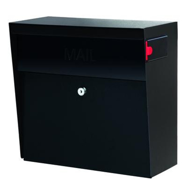 Black Metro Wall Mount Locking Mailbox