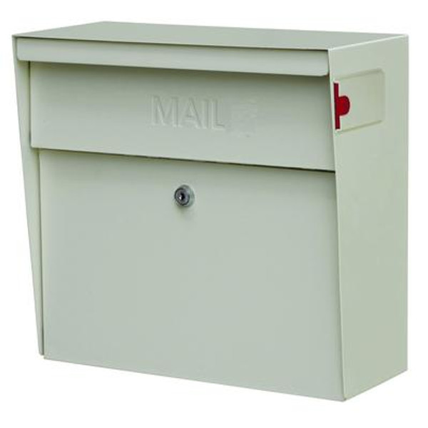 White Metro Wall Mount Locking Mailbox