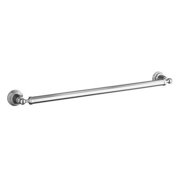 Pinstripe 24 Inch Towel Bar in Polished Chrome