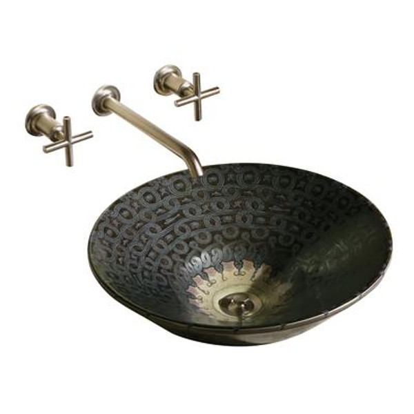 Serpentine Bronze(Tm) Design On Conical Bell Vessels Lavatory in Sandbar