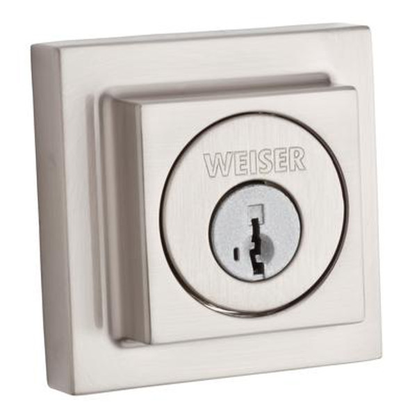 SmartKey Deadbolt Square Satin Nickel