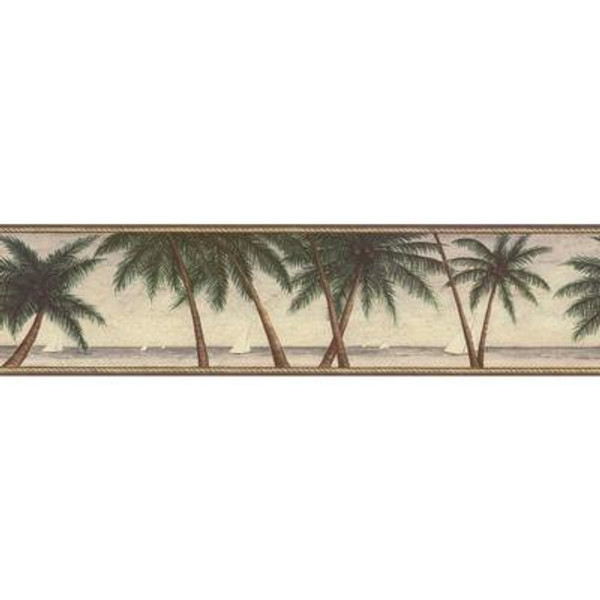 6.3 In. H Green Palm Tree Border