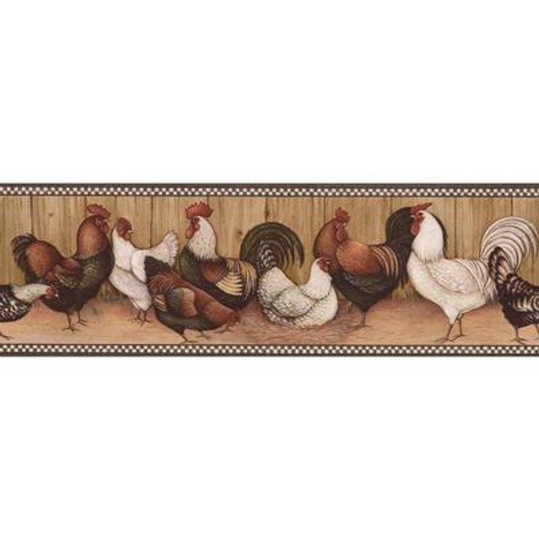 6.75 In. H Black and Brown Rooster Border