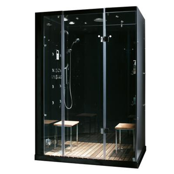 Modern; Stylish Steam & Shower Enclosure With Multi Body Massage Water Jets; Radio & Aromatherapy