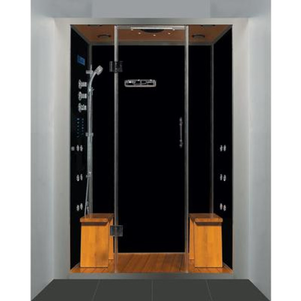 Luxury Steam & Shower Alcove Enclosure With Multi Body Massage Water Jets; Radio & Aromatherapy