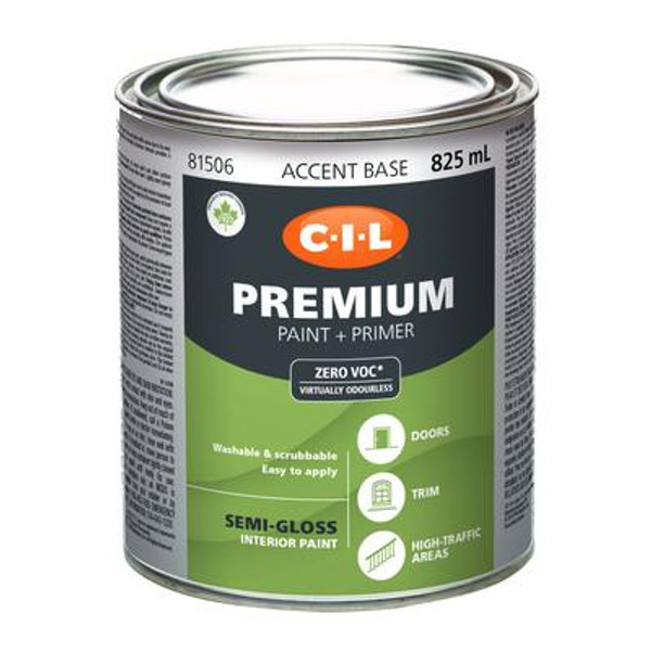 CIL Premium Interior Semi-Gloss Accent Base 825 mL