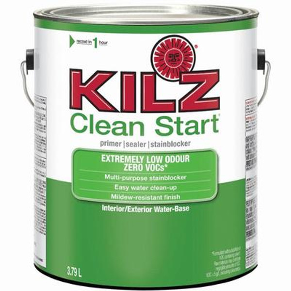 KILZ CLEAN START Interior/Exterior Primer; Sealer; Stainblocker; 3.79 L