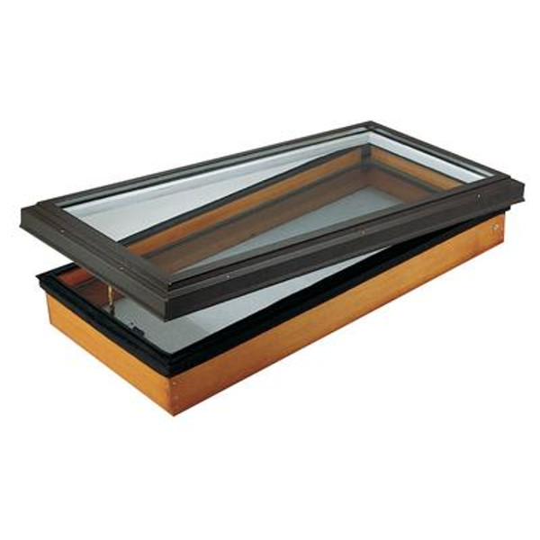 Venting Manual Wood Deck Mount LoE3 Clear Glass Skylight 21.25 Inch x 36.5 Inch