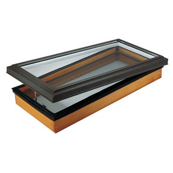 Venting Manual Wood Deck Mount LoE3 Clear Glass Skylight 44.75 Inch x 46 Inch