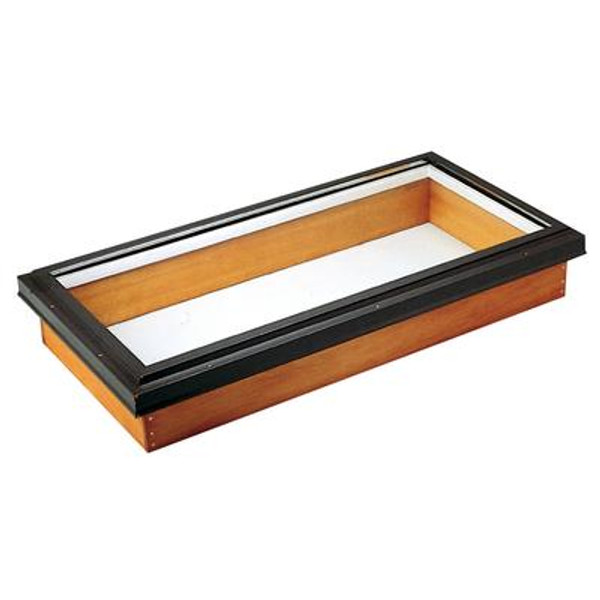 Fixed Wood Deck Mount LoE3 Clear Glass Skylight 21.25 Inch x 36.5 Inch