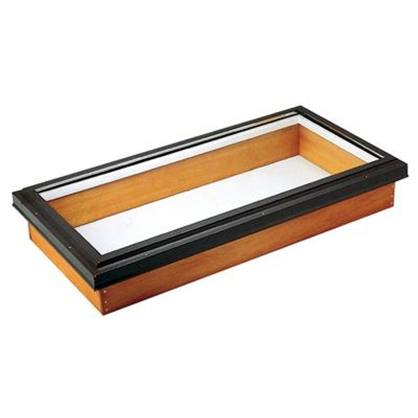 Fixed Wood Deck Mount LoE3 Clear Glass Skylight 21.25 Inch x 44.75 Inch