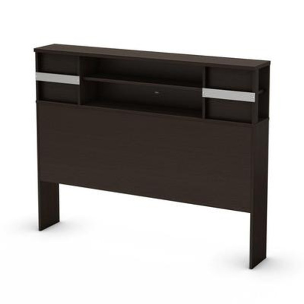 Lux FullBookcase Headboard Chocolate