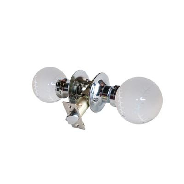 Baseball Chrome Passive LED Door Knob