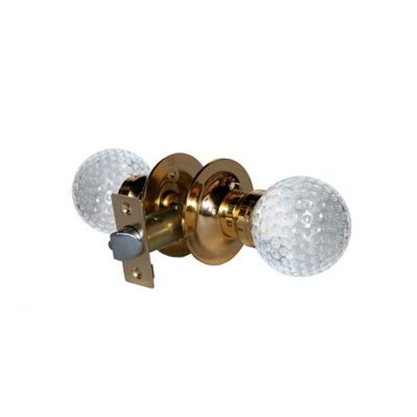 Golf Ball Brass Passive LED Door Knob