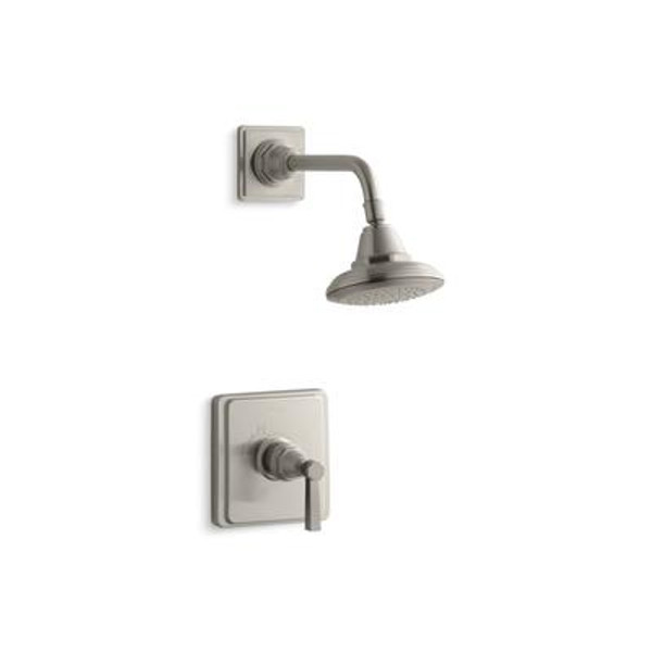 Pinstripe Pure Rite-Temp Pressure-Balancing Shower Faucet Trim With Lever Handle; Valve Not Included