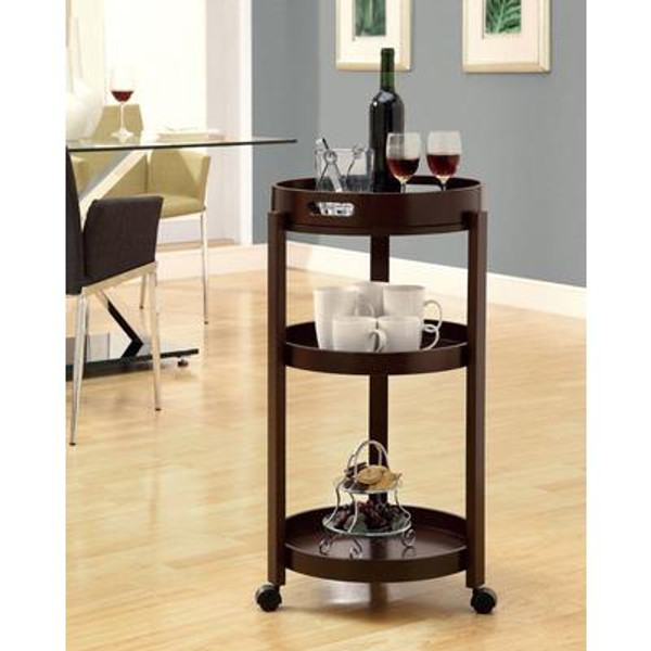 Home Bar - Cappuccino Cart With A Serving Tray On Castors