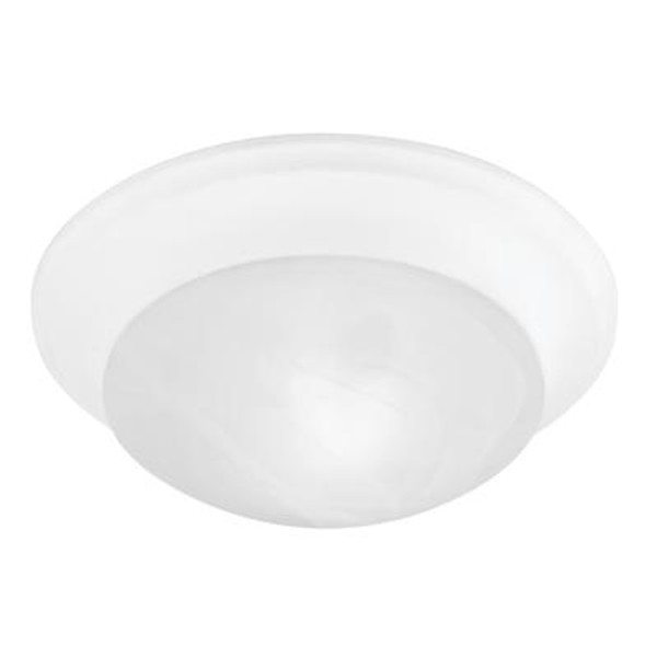 Providence 1 Light White Incandescent Semi Flush Mount with White Alabaster Glass