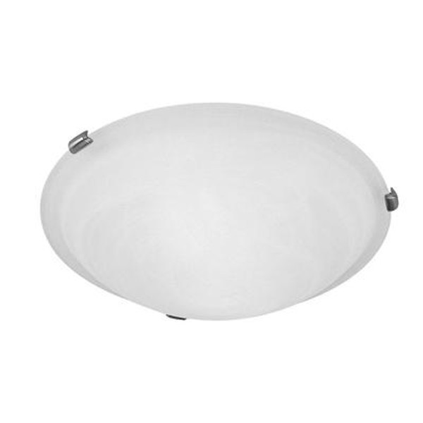 Providence 4 Light Brushed Nickel Incandescent Semi Flush Mountwith White Alabaster Glass