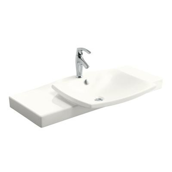 Escale Vanity Top And Basin in White