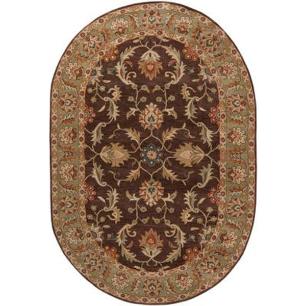 Brawley Chocolate Wool Oval  - 6 Ft. x 9 Ft. Area Rug