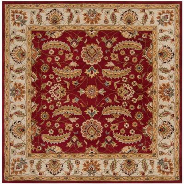 Brisbane Red Wool Square  - 9 Ft. 9 In. Area Rug