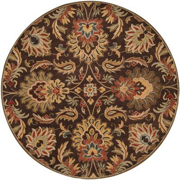 Calabasas Chocolate Wool Round  - 8 Ft. Area Rug