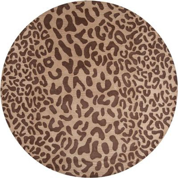 Alhambra Tan Wool Area Rug - 9 Feet 9 Inches Round