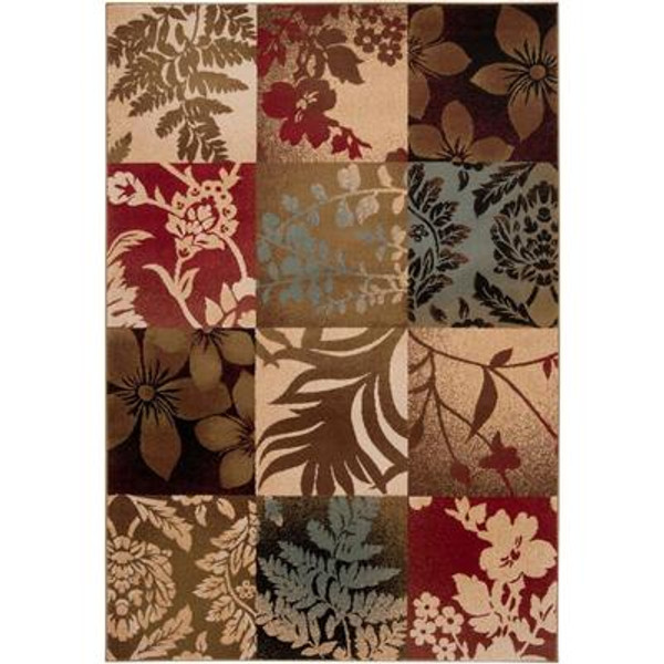 Abbotsford Tea Leaves Polypropylene 5 Feet 3 Inch x 7 Feet 6 Inch Area Rug