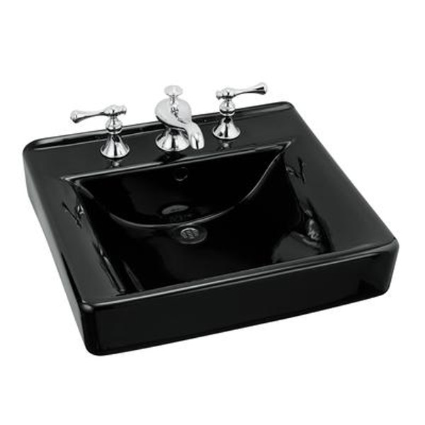 Soho Wall-Mount Lavatory in Black Black