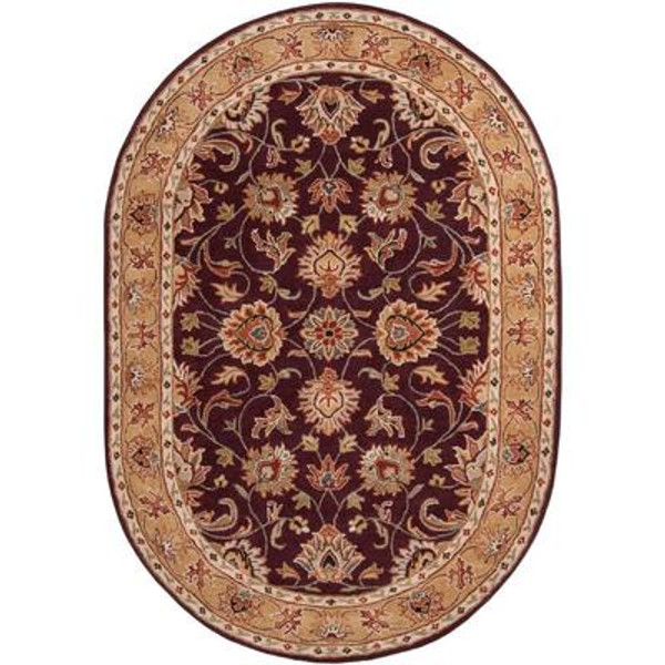 Buellton Plum Wool Oval  - 8 Ft. x 10 Ft. Area Rug