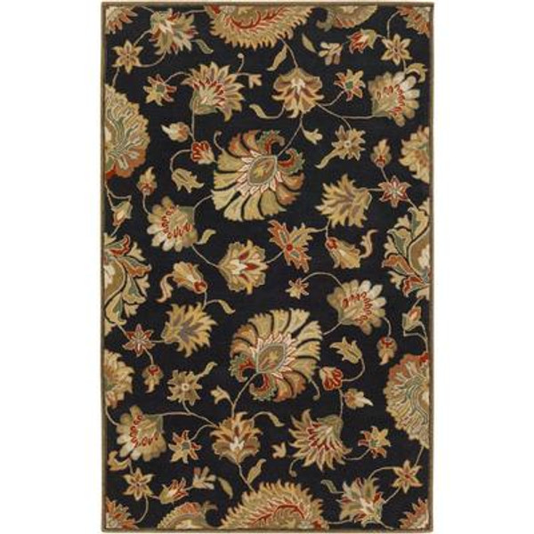 Burbank Black Wool  - 12 Ft. x 15 Ft. Area Rug