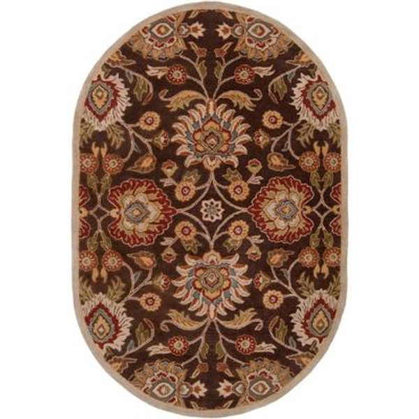 Dachstein Chocolate Wool Oval  - 6 Ft. x 9 Ft. Area Rug