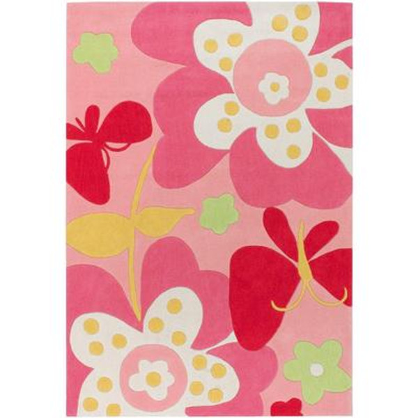 Eaubonne Pink Polyester 2 Ft. x 3 Ft. Accent Rug