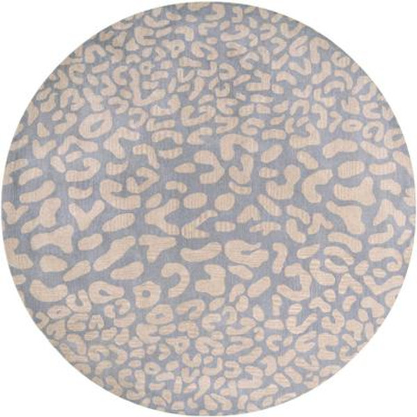 Aliso Pale Blue Wool 9 Feet 9 Feet Round Area Rug