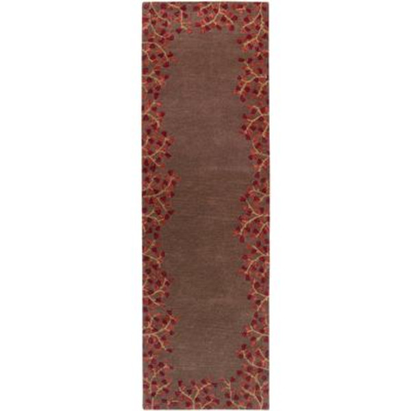 Alturas Chocolate Wool 3 Feet x 12 Feet Area Rug