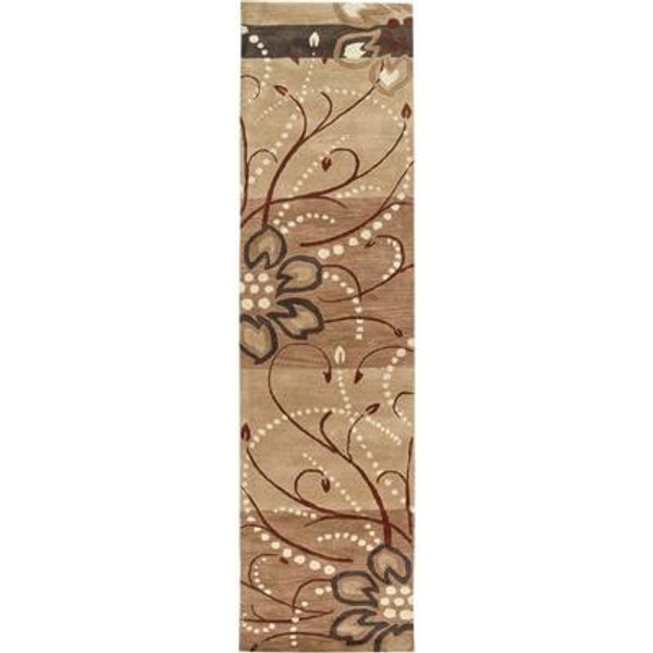 Amador Tan Wool 2 Feet 6 Inch x 8 Feet Runner