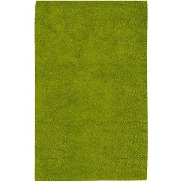 Agoura Lime Green New Zealand Felted Wool 3 Ft. 6 In. x 5 Ft. 6 In. Area Rug