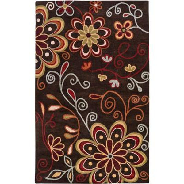 Arcadia Chocolate Wool 7 Ft. 6 In. x 9 Ft. 6 In. Area Rug