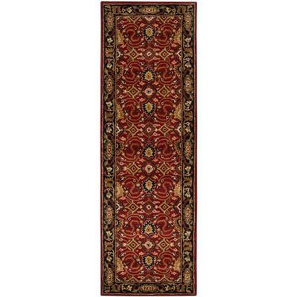 Calistoga Red Wool Runner - 2 Ft. 6 In. x 8 Ft. Area Rug