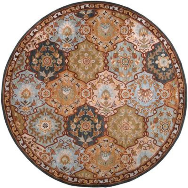 Camarillo Blue Wool Round  - 9 Ft. 9 In. Area Rug