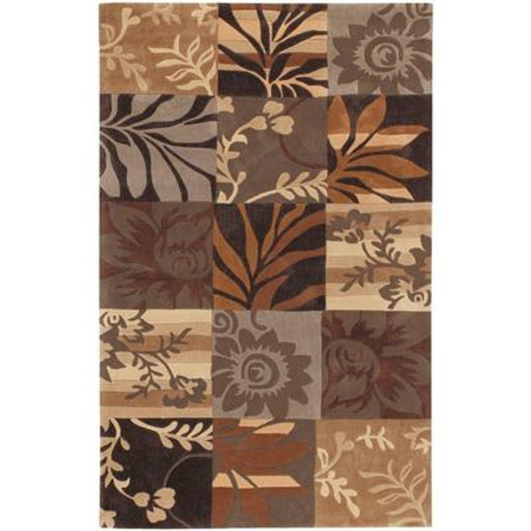 Gaillac Brown Polyester  - 9 Ft. x 13 Ft. Area Rug