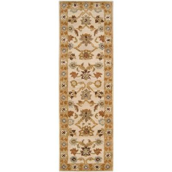 Brea Beige Wool  - 3 Ft. x 12 Ft. Area Rug