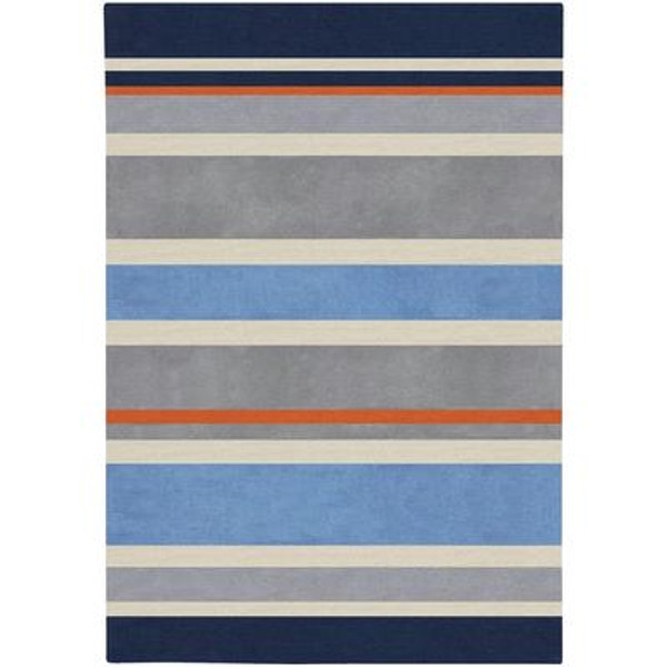 Fabrezan Gray Polyester 4 Ft. 10 In. x 7 Ft. Area Rug