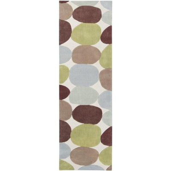 Falleron Ivory Polyester 2 Feet 6 Inch x 8 Feet Runner